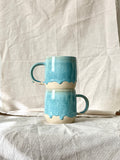 Seafoam mug (blue)+ cream clay